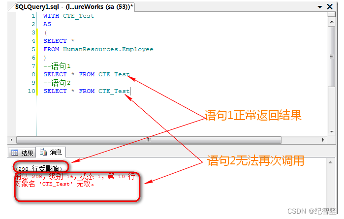 SQL Server 公用表表达式CTE