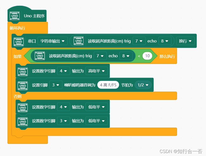 Mind+超声波入侵检测