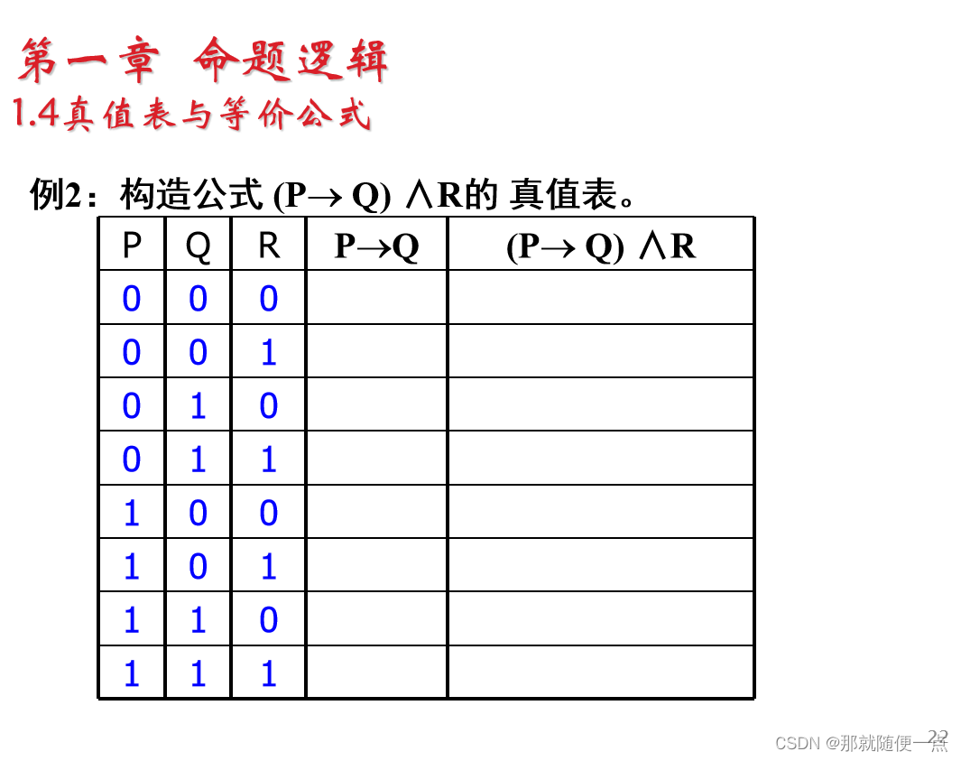 1.4真值表与等价公式_等价符号取真值-CSDN博客