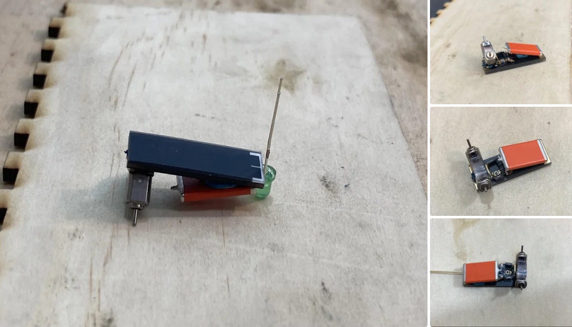 ▲ 图2.9 最终成型的微型昆虫电路部分