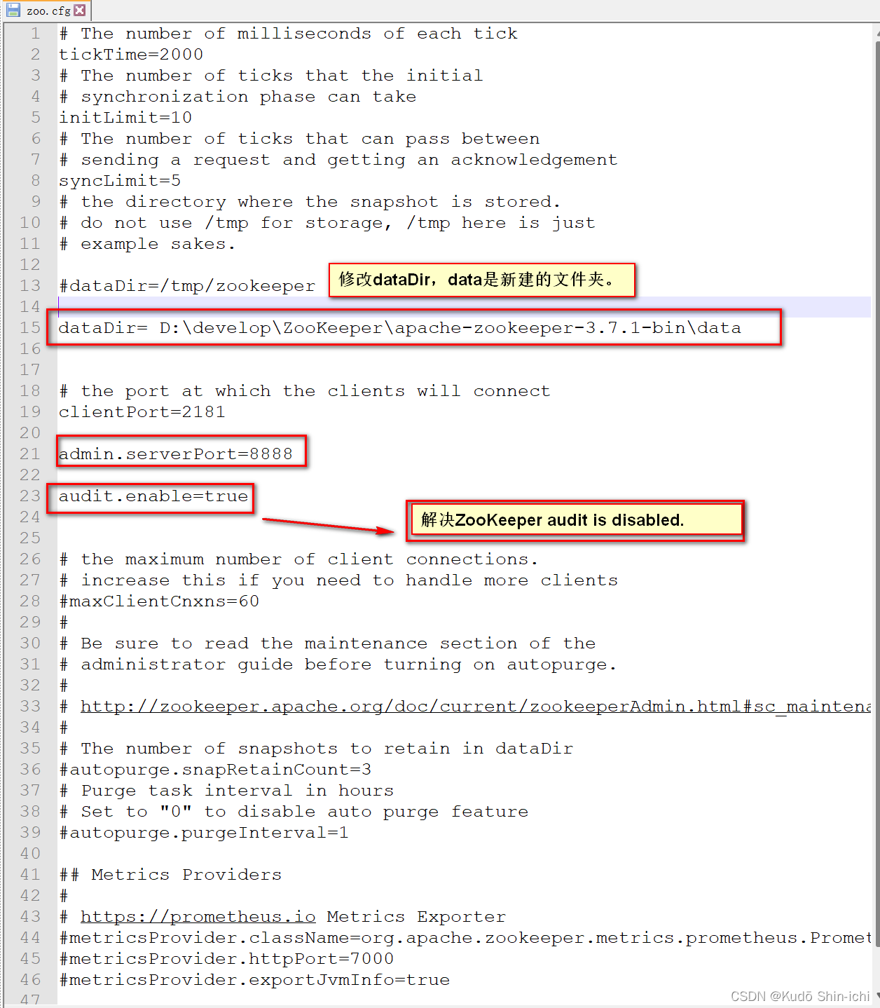 解决Zookeeper audit is disabled_Kudō Shin-ichi的博客-CSDN博客