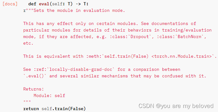 pytorch.org上eval的源码