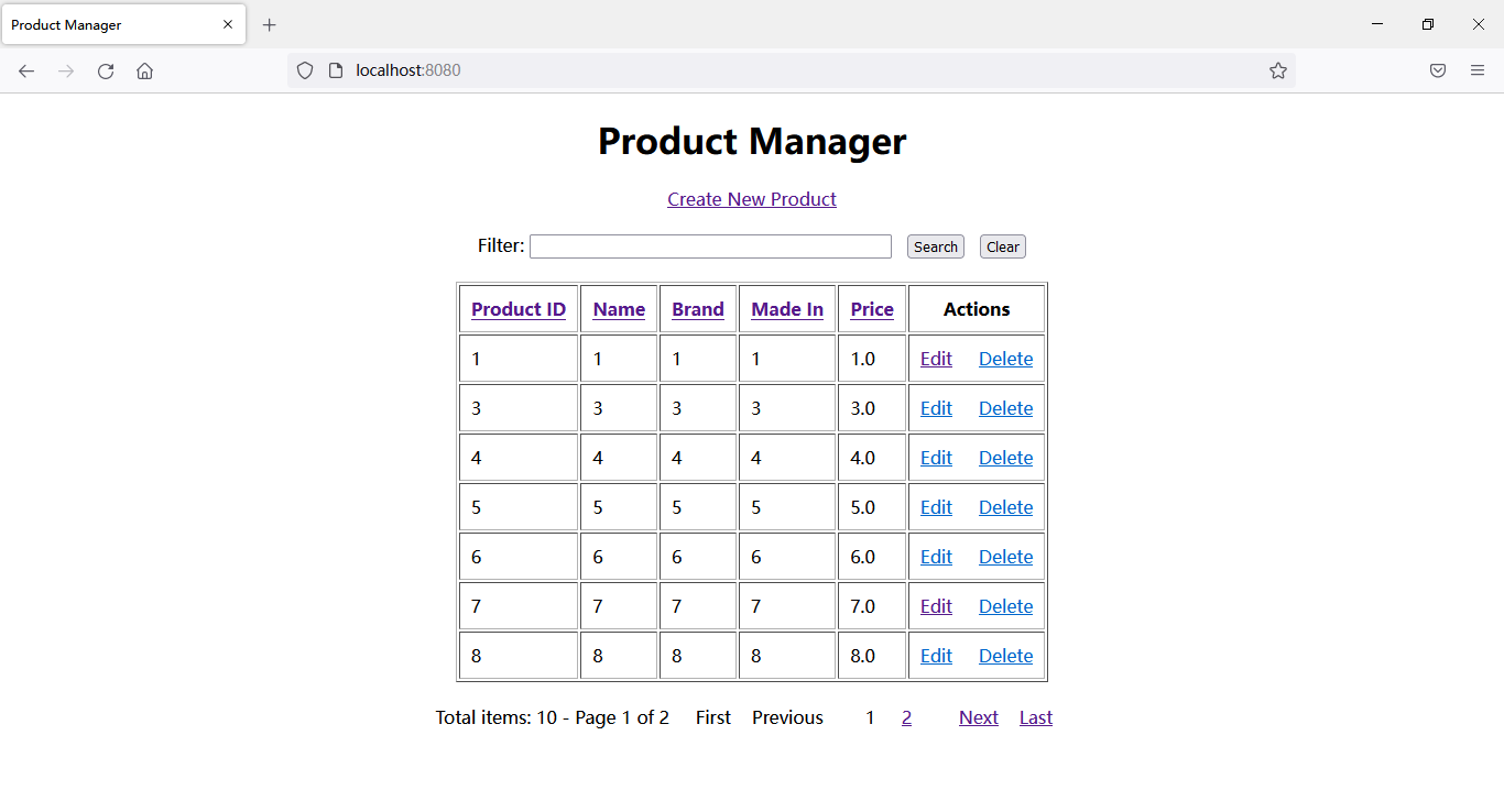 Spring Data JDBC JdbcTemplate MySQL Thymeleaf LIKE pudn