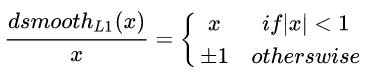 Smooth L1对x的导数
