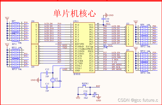 此为之前作者用的普中开发板原理图