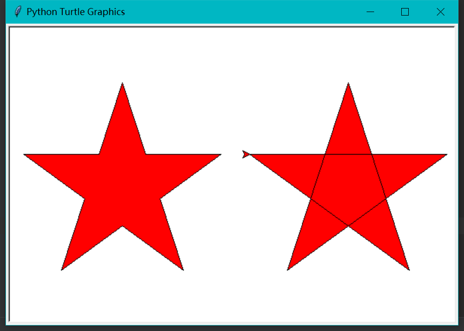 Python画五角星（turtle初识）