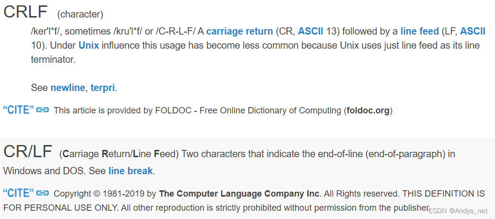 维基百科CRLF