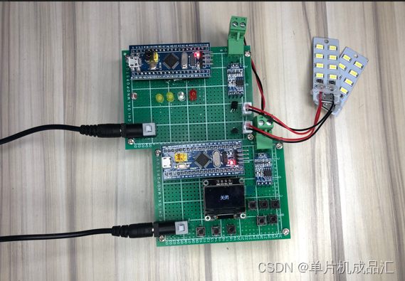 STM32单片机CAN总线汽车灯光控制系统远近光刹车双闪