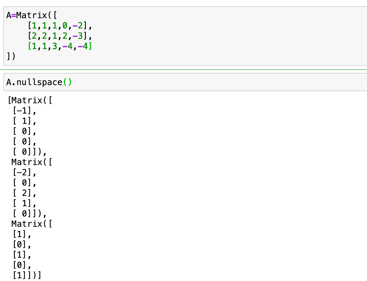 python之sympy库--在线性代数领域的应用