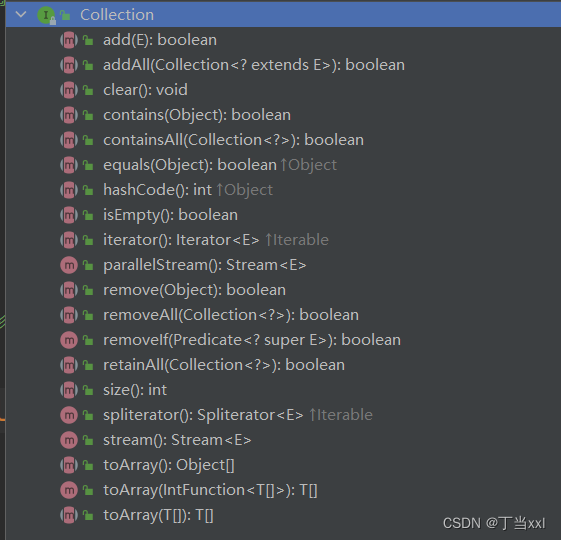 Collection接口的方法
