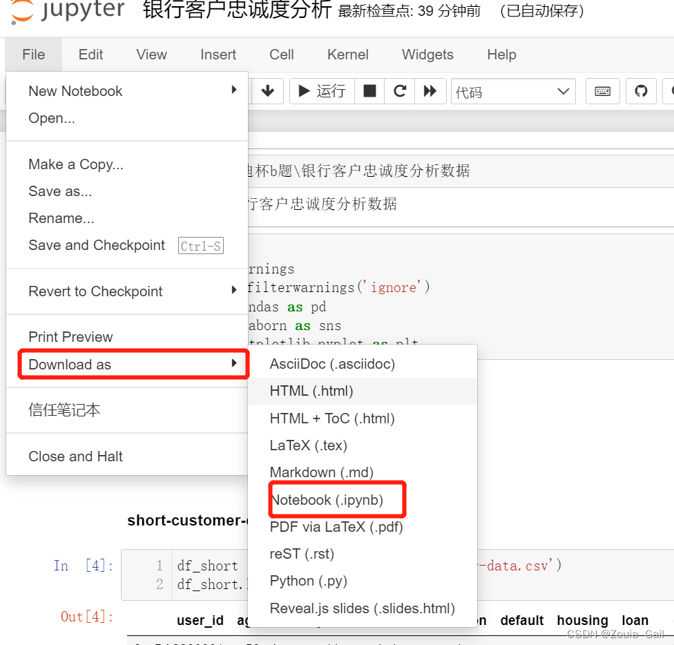 Jupyter下载html错误The error was:nbconvert failed: no filter named ‘escape ...