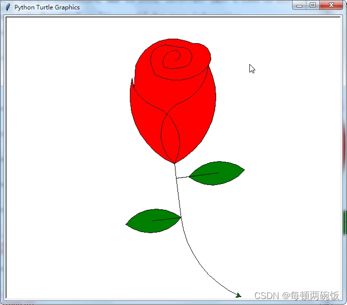 python玫瑰花代码