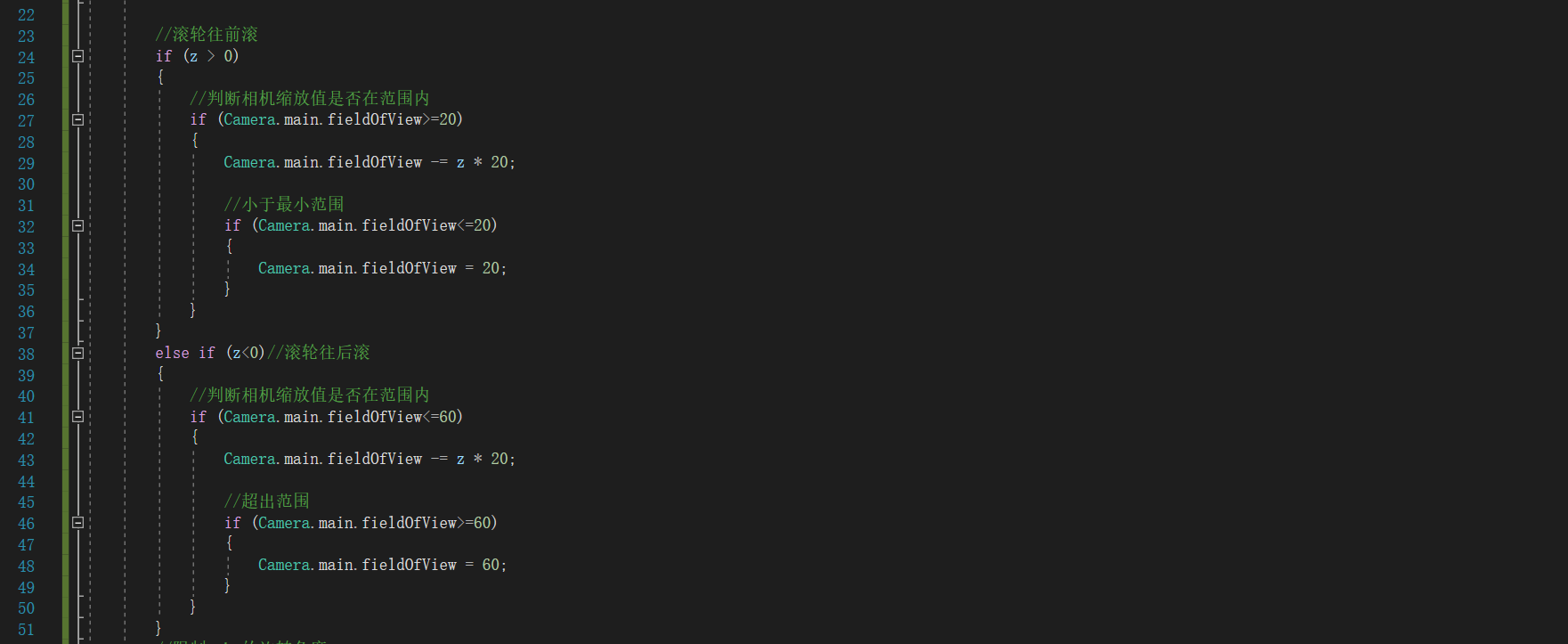Simple implementation of Unity Camera rotating and scaling around ...