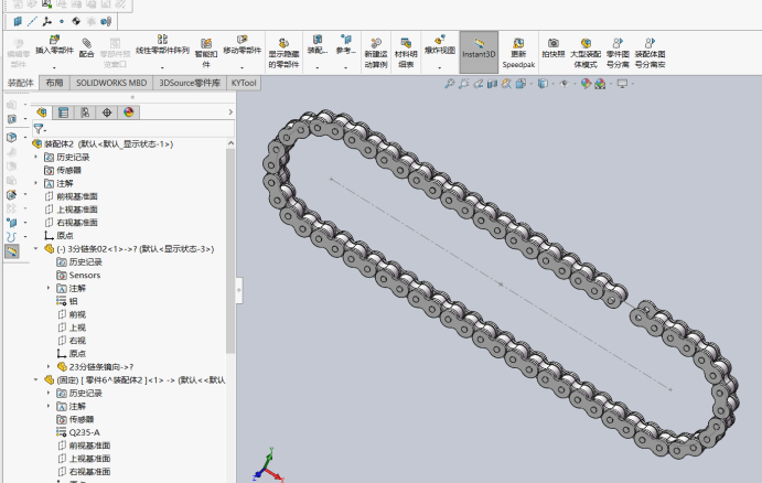 手把手教你sw如何装配链条
