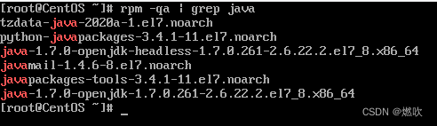 rpm -qa | grep java