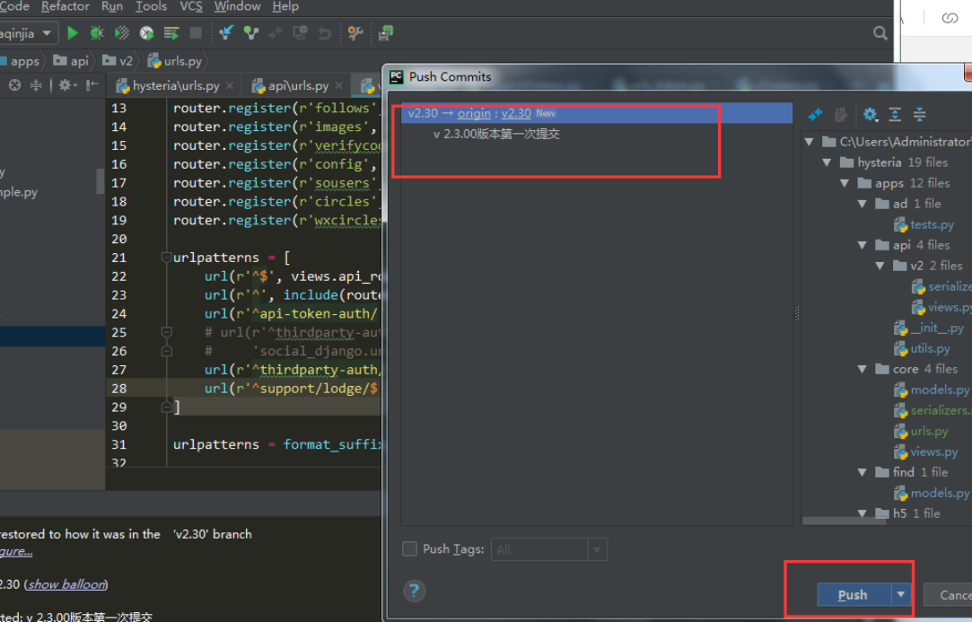  pycharm pycharm Git local Push remote CSDN 