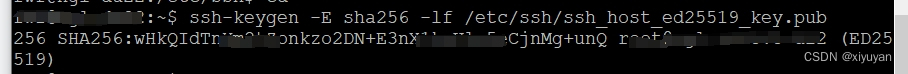 如何生成SSH服务器的ed25519公钥SHA256指纹