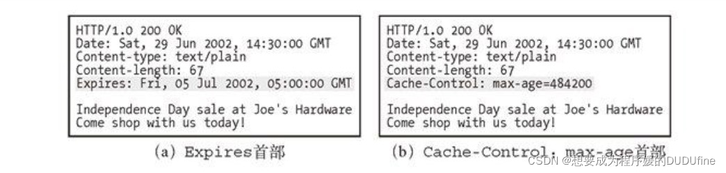 Expires 首部和 Cache-Control 首部