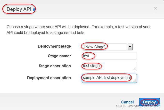 aws api gateway 通过导入一个例子来创建一个REST API
