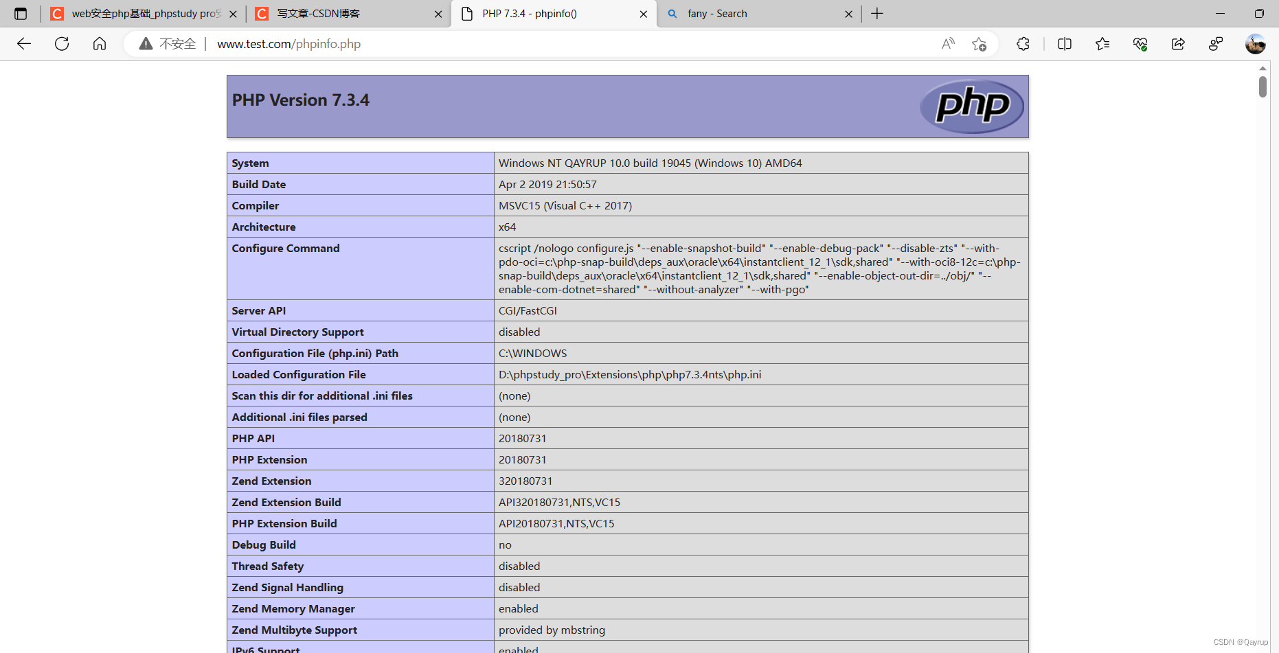 web安全php基础_搭建php环境