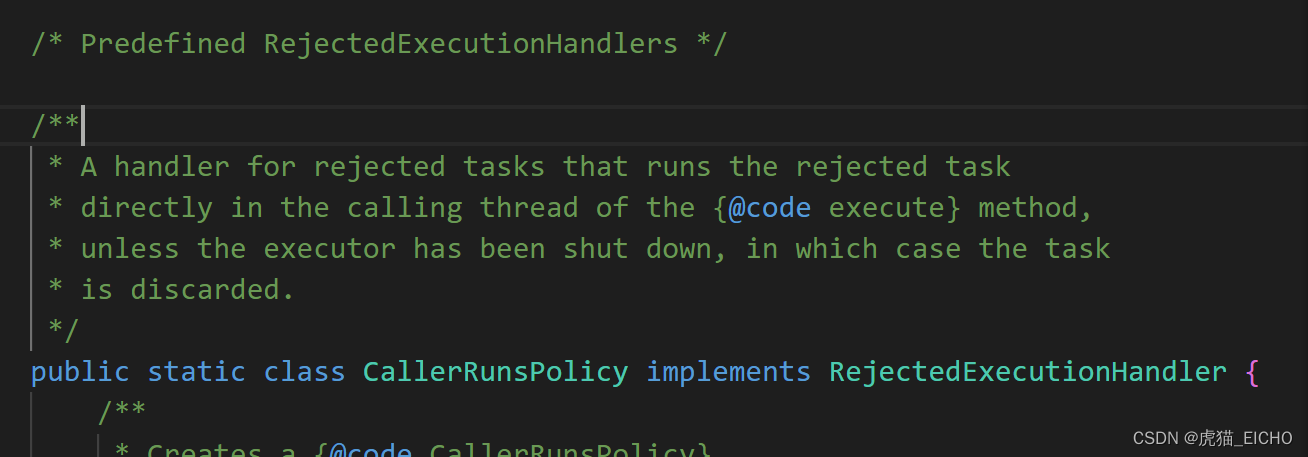 Predefined RejectedExecutionHandlers