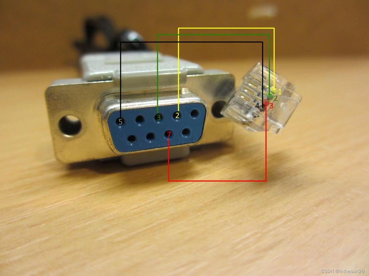 RJ11接头和串口的接线顺序