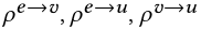 ρe→v， ρe→u， ρv→uare