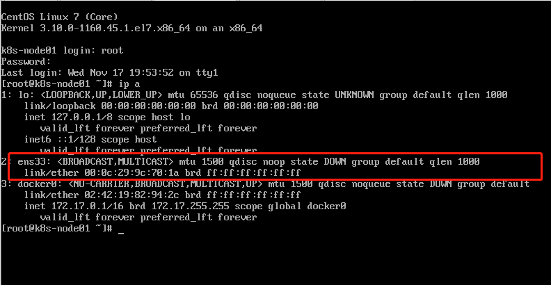 kubernetes v1.20项目之二进制安装部署重启服务器后出现 failed to start lsb 网络服务启动失败或者connection activation failed网卡启动错误