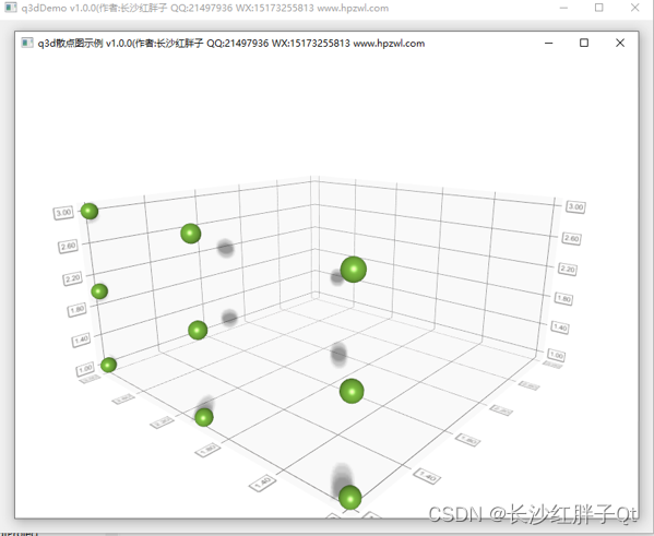 Qt开发技术：Q3D图表开发笔记（一）：Q3DScatter三维散点图介绍、Demo以及代码详解-小白菜博客