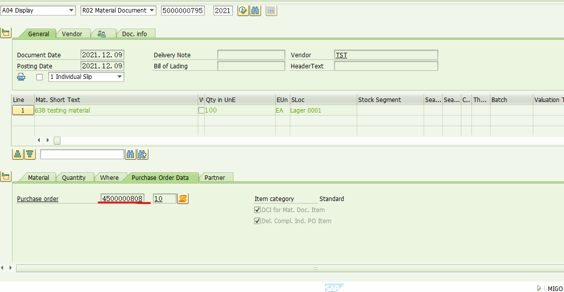 SAP MM Why is the freight not included in the material cost at the