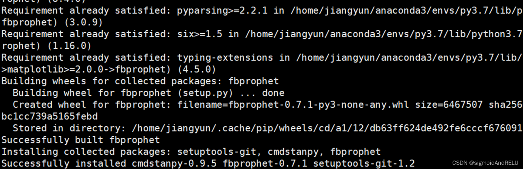 linux ubantu 16.04 安装fbprophet 和 pystan经验总结