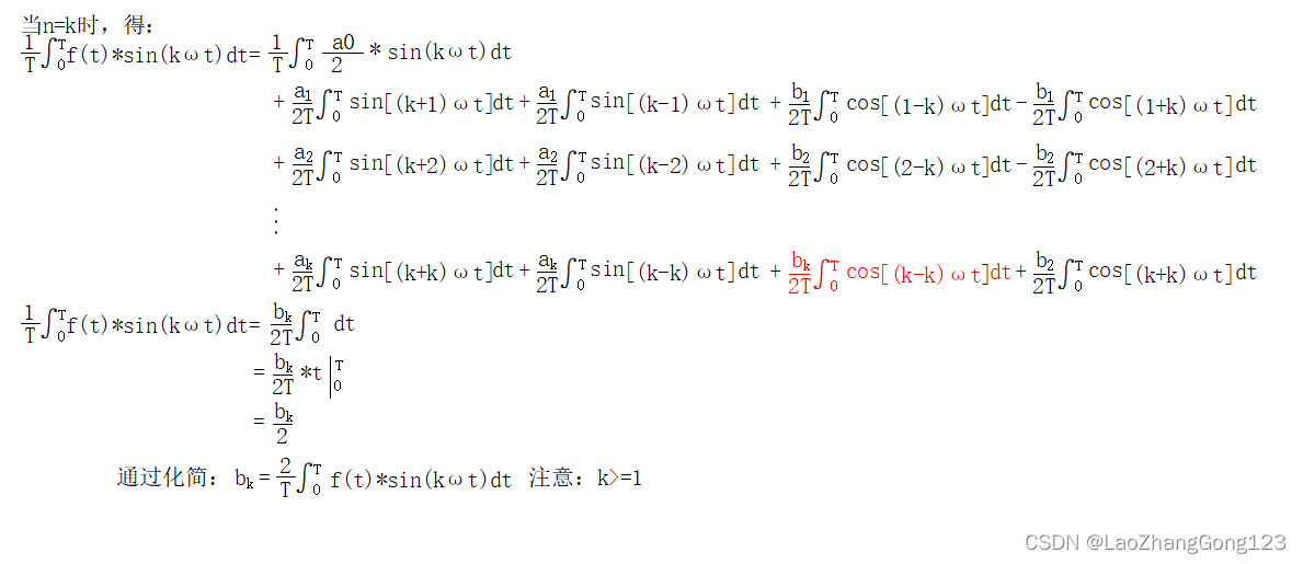 傅里叶级数系数的完整详细算法