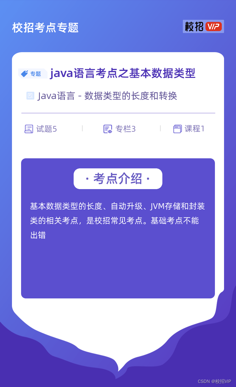 【校招VIP】java语言考点之基本数据类型