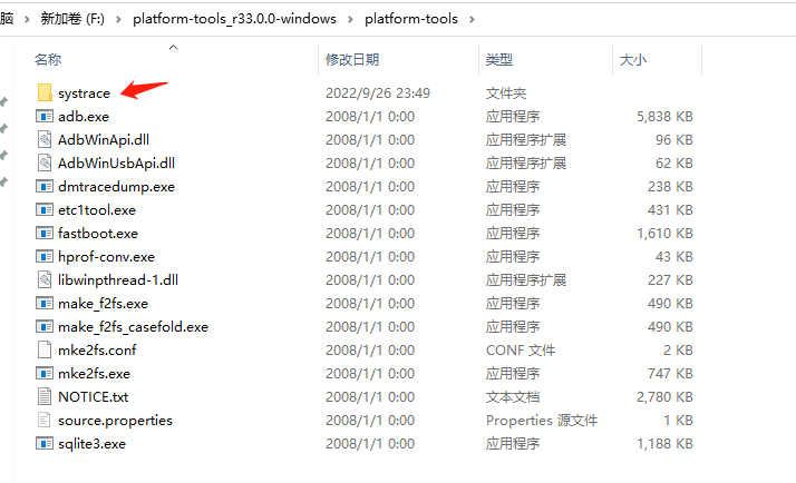 platform-tools的文件夹结构