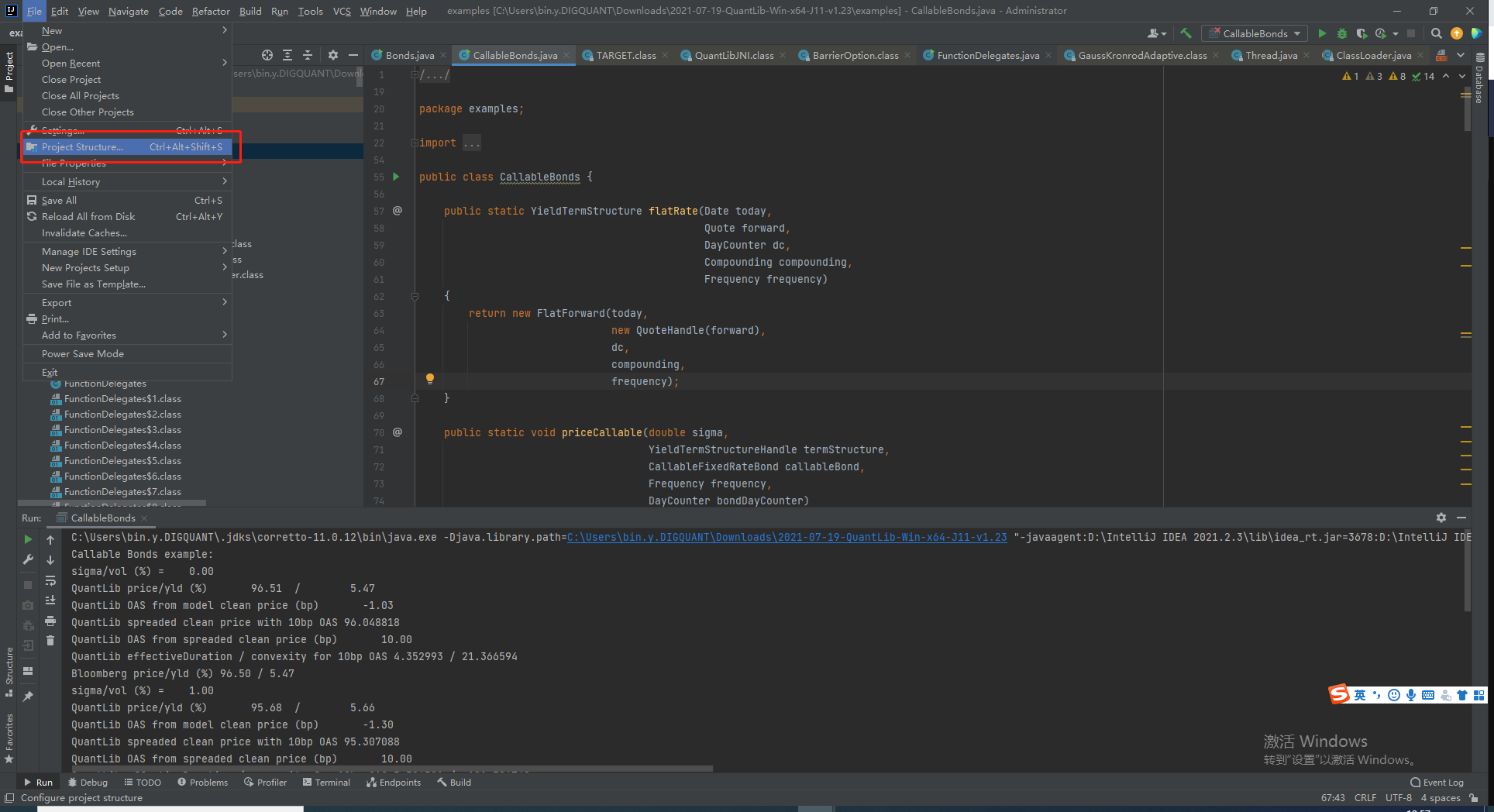 Java项目采用JNI方式加载Quantlib c++（SWIG）库_java加载lib_BBinChina的博客-CSDN博客