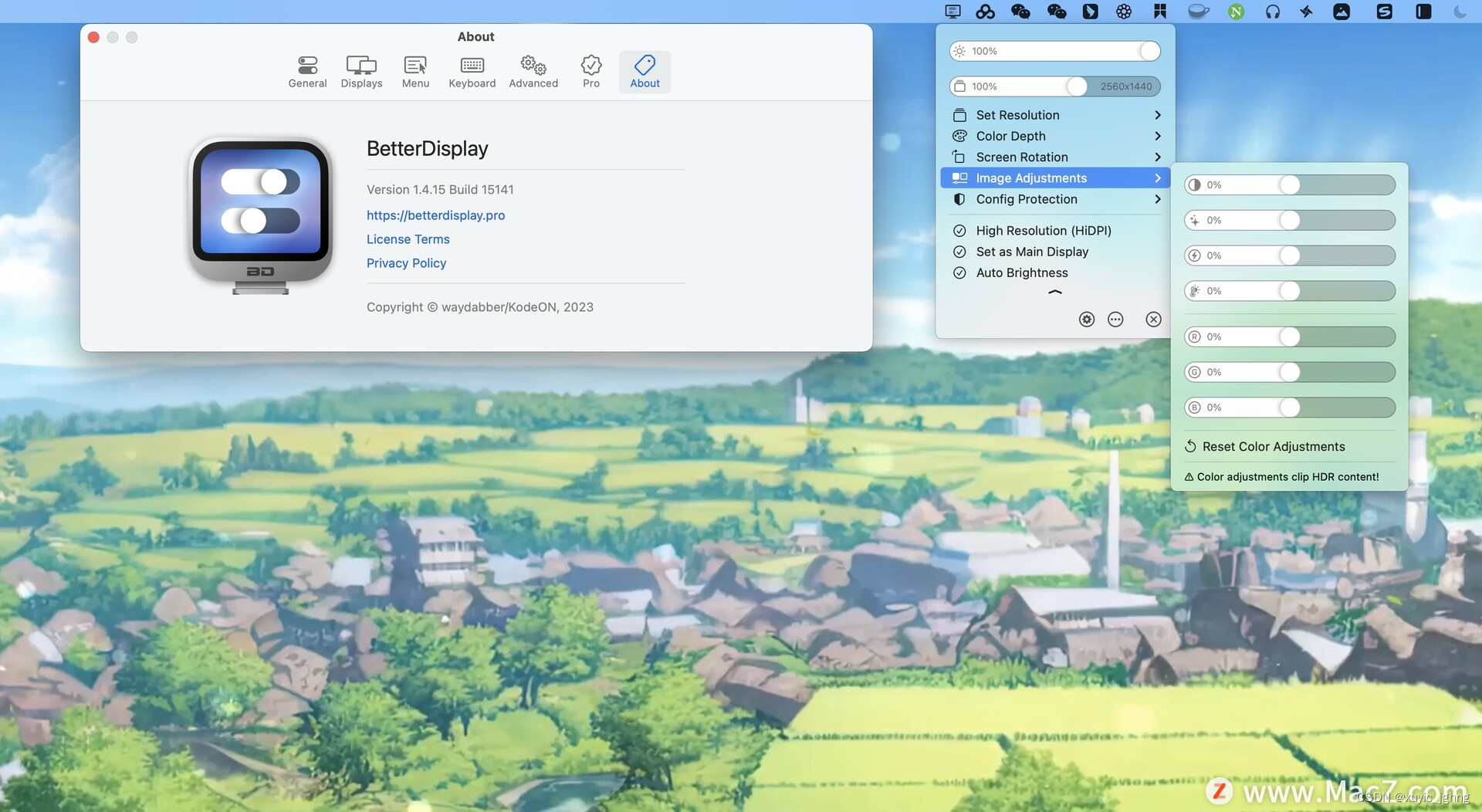 苹果电脑显示器校准推荐 BetterDisplay Pro for Mac
