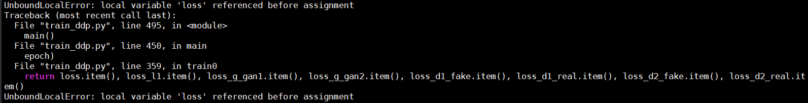 UnboundLocalError: Local Variable ‘loss’ Referenced Before Assignment解决 ...