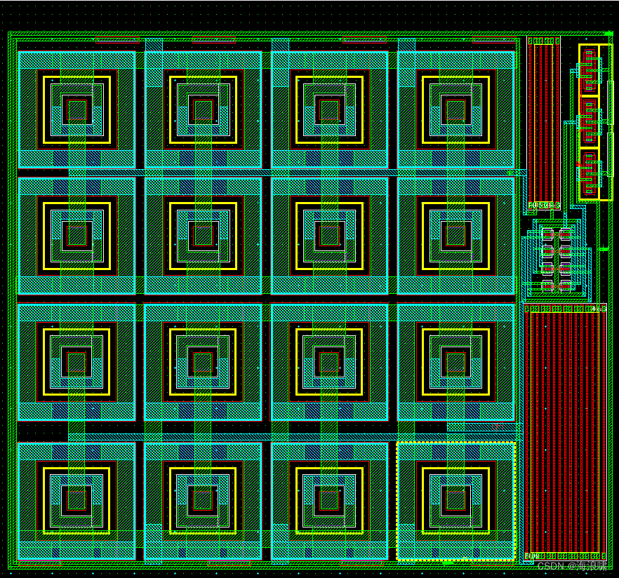 带隙基准电压源整体版图