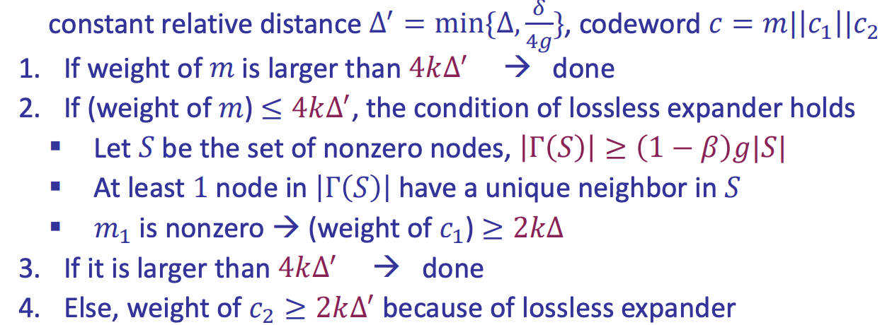 ZKP7.3 Linear-time encodable code based on expanders