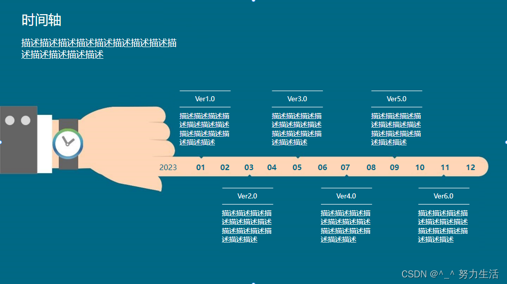 创意时间轴系列图表时间轴时间线里程碑历史足迹大事记