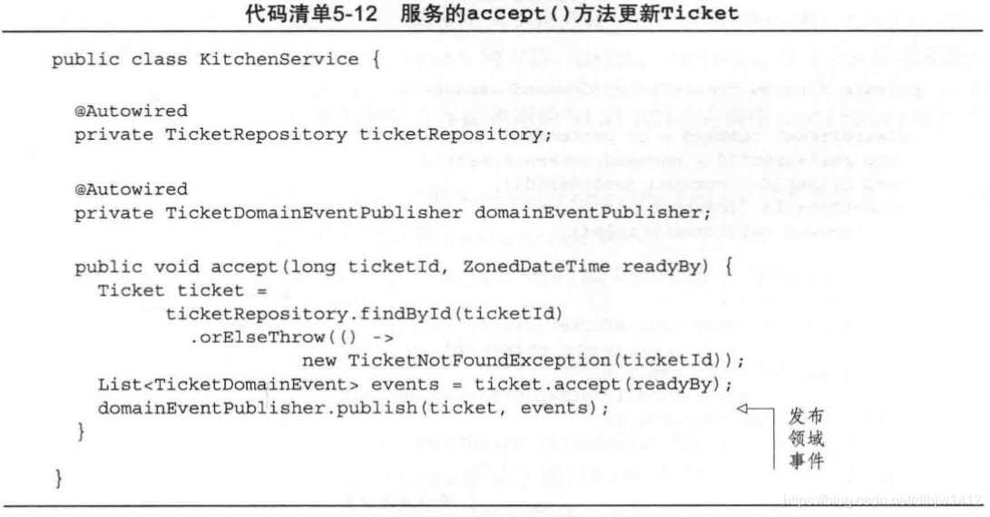 accept()方法更新Ticket