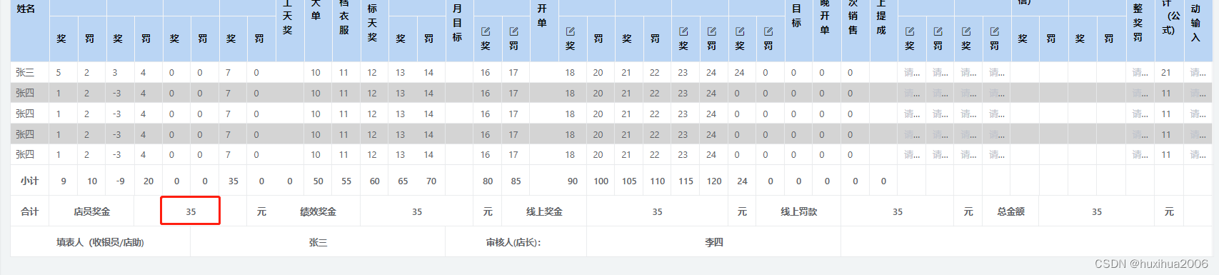 vxe-table 表格尾部小计列项再合计展示