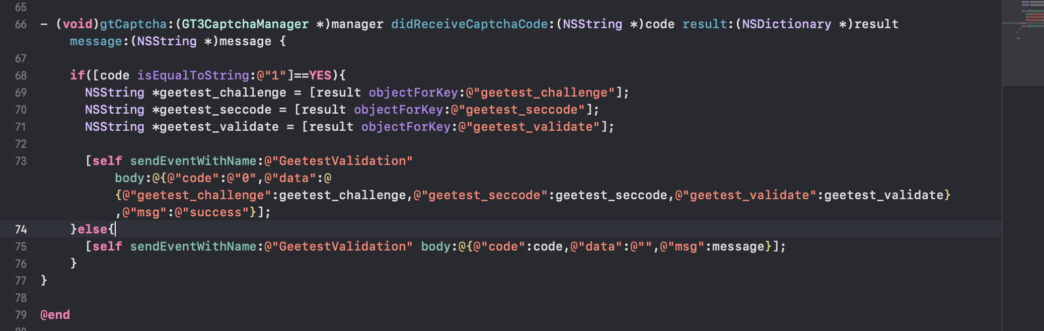 reactNative集成极验(GeeTest)