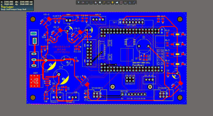 ▲ 图 4.1主板 PCB图