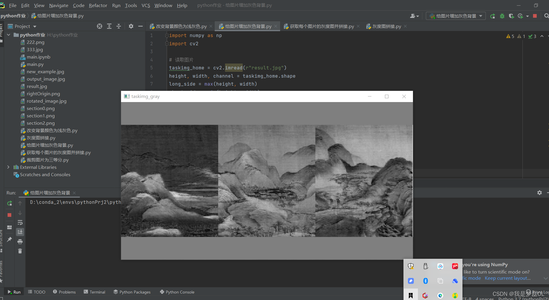 python作业第五题(给图片增加浅灰色背景)_python请尝试将案例 2 中的图片输出为灰色背景-CSDN博客
