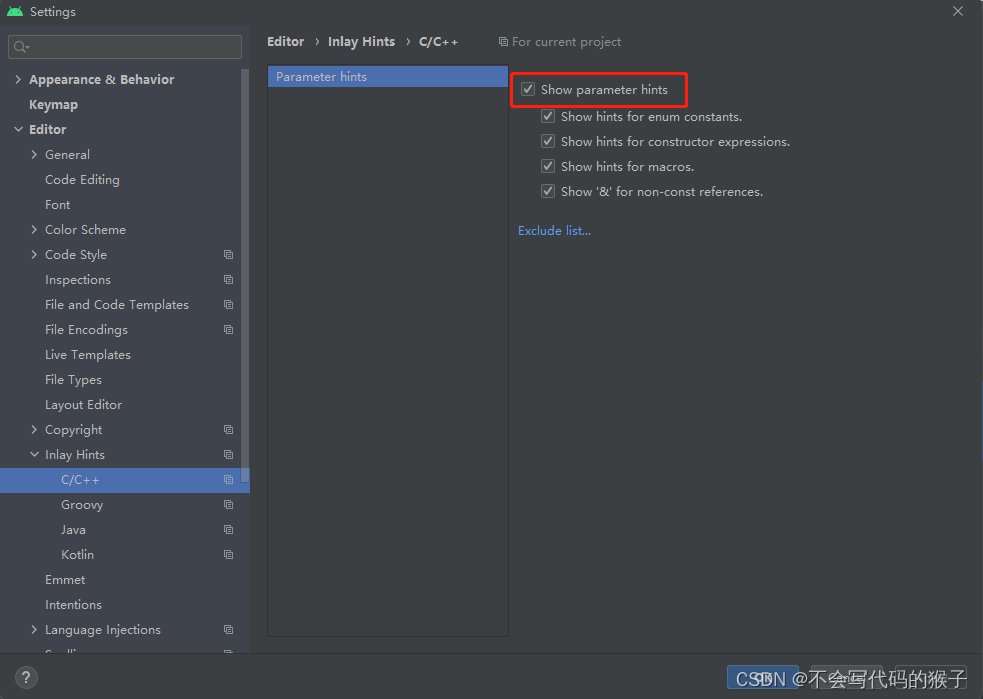 android studio 4.0以上隐藏调用方法参数名提示