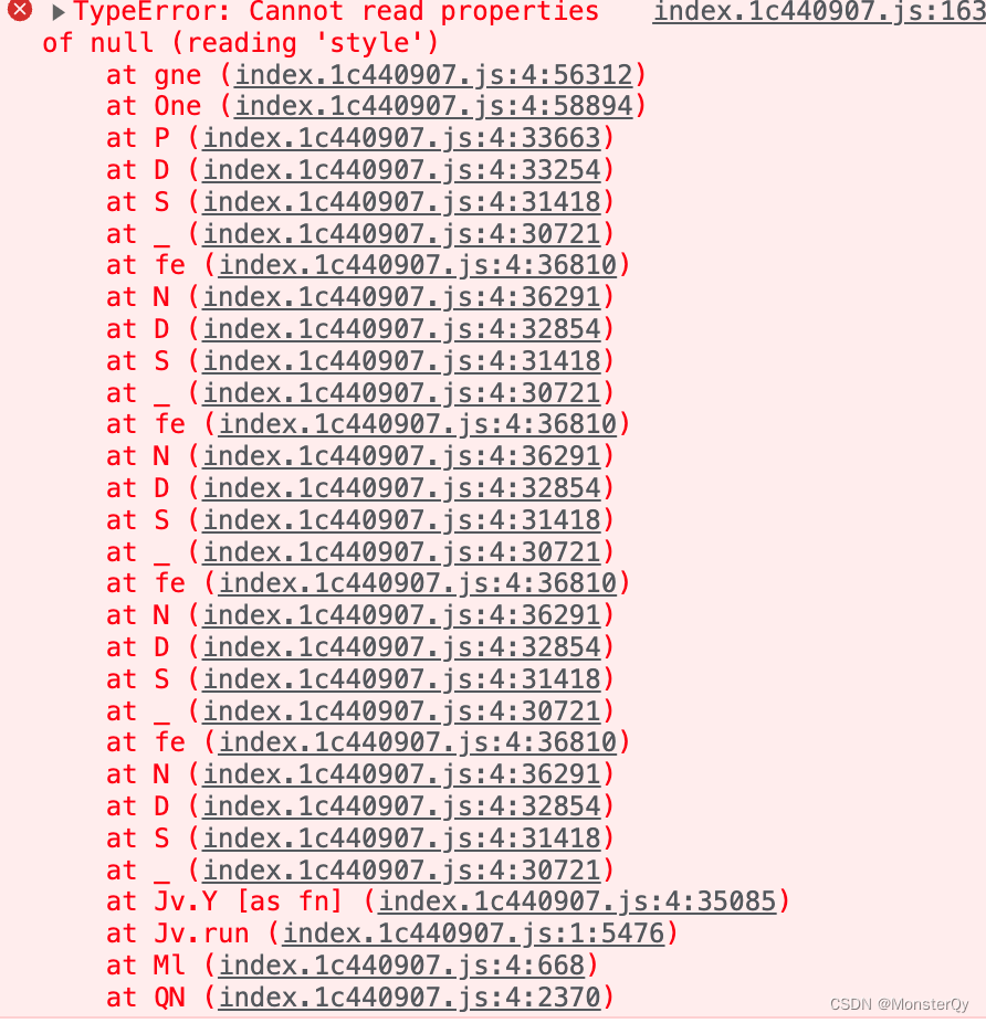 Cannot read properties of null bug解决方法