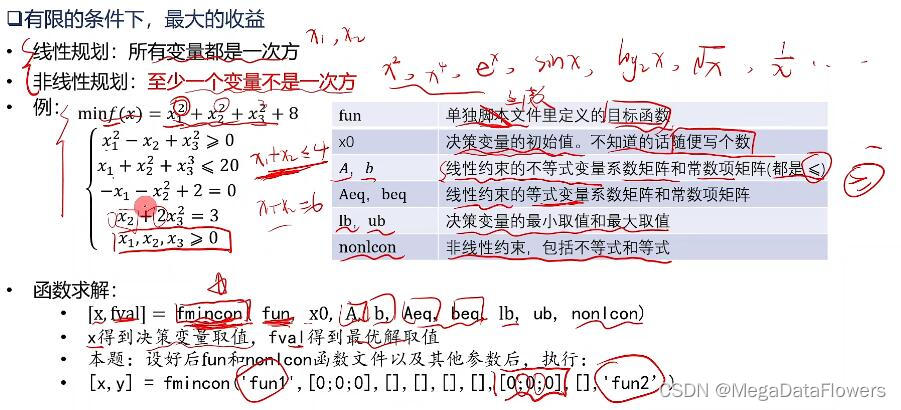 【线性规划、非线性规划、多目标规划】