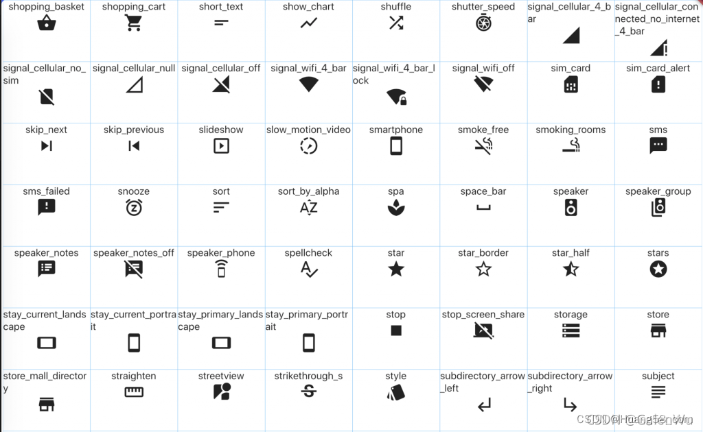 Flutter Icons 内置图标库，全套Material图标_flutter material图标-CSDN博客