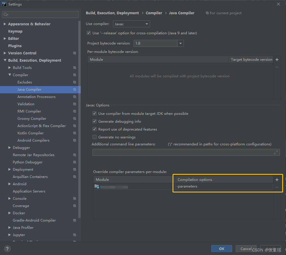 Idea 不加 Param 抛出 when on Java 8+ use the javac flag parameters 相关异常